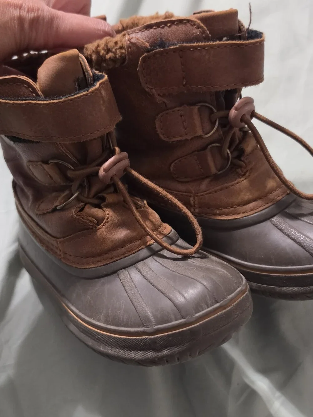 Tamarack Kids Brown Waterproof Winter Boots - Sturdy Outdoor Snow Boot